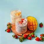 Fruit Salad with Yoghurt in Plastic